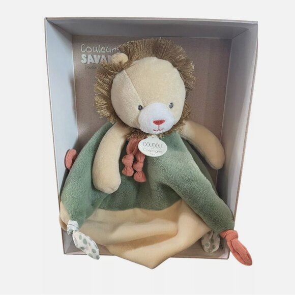 DouDou Et Compagnie Paris Couleurs Savane Lion Baby Security Blanket - Picture 3 of 4